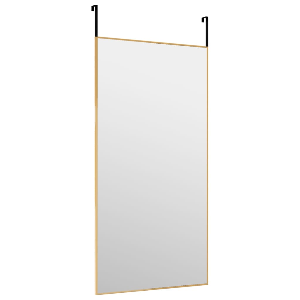 Deurspiegel 40x80 cm glas en aluminium goudkleurig - AllerleiShop