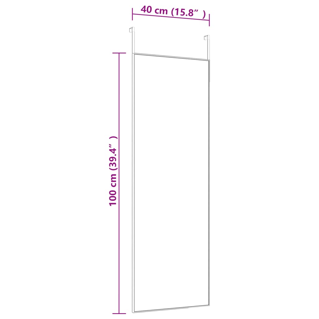 Deurspiegel 40x100 cm glas en aluminium goudkleurig - AllerleiShop