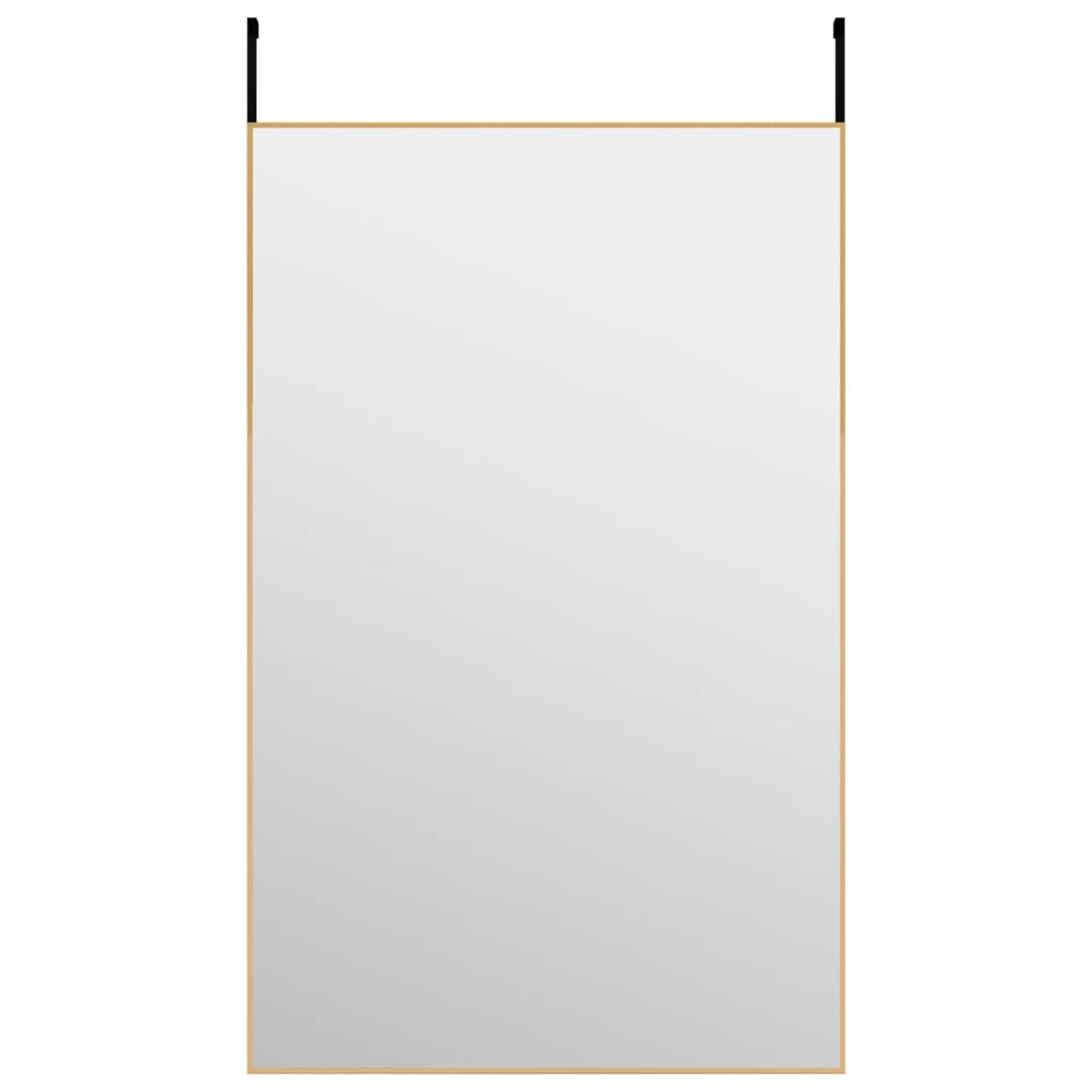 Deurspiegel 50x80 cm glas en aluminium goudkleurig - AllerleiShop