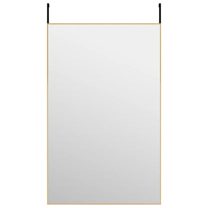 Deurspiegel 50x80 cm glas en aluminium goudkleurig - AllerleiShop