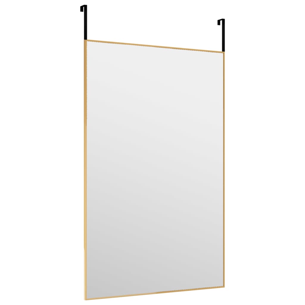 Deurspiegel 50x80 cm glas en aluminium goudkleurig - AllerleiShop