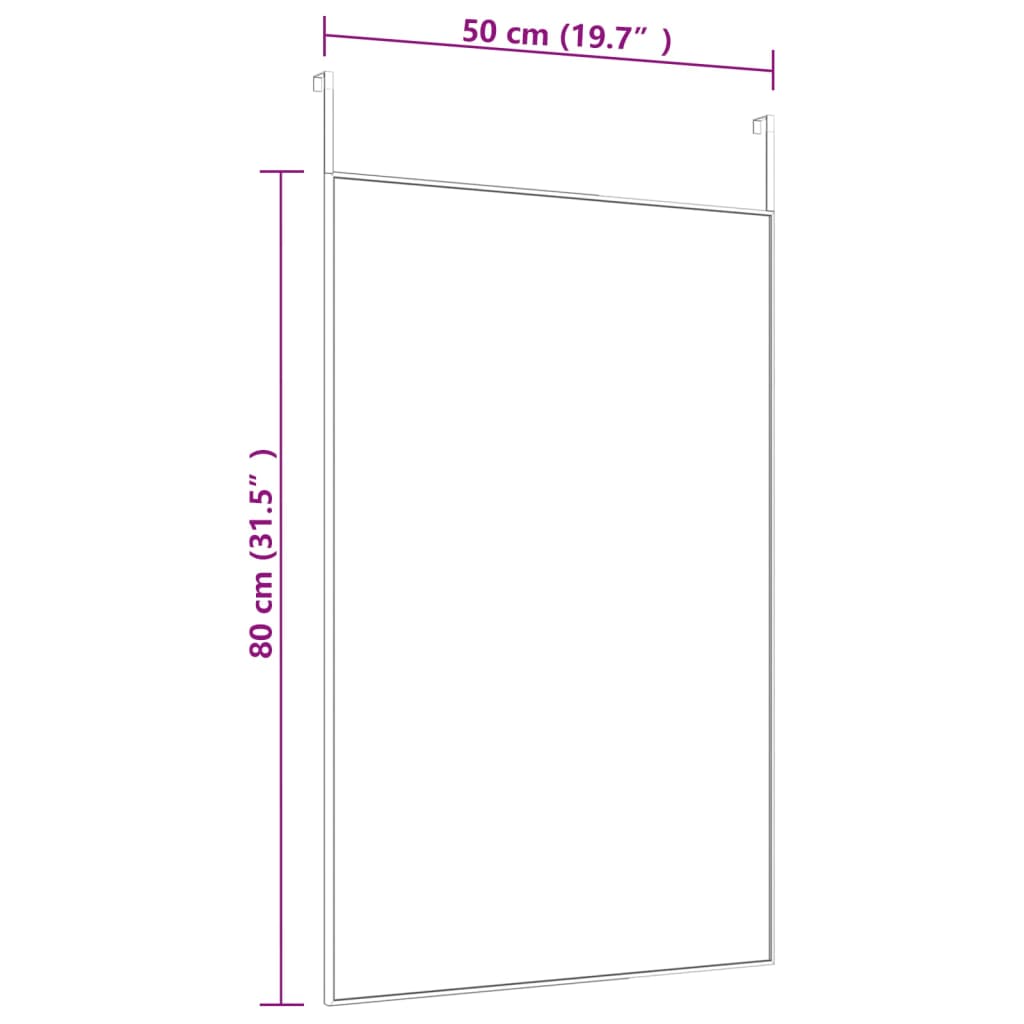 Deurspiegel 50x80 cm glas en aluminium goudkleurig - AllerleiShop