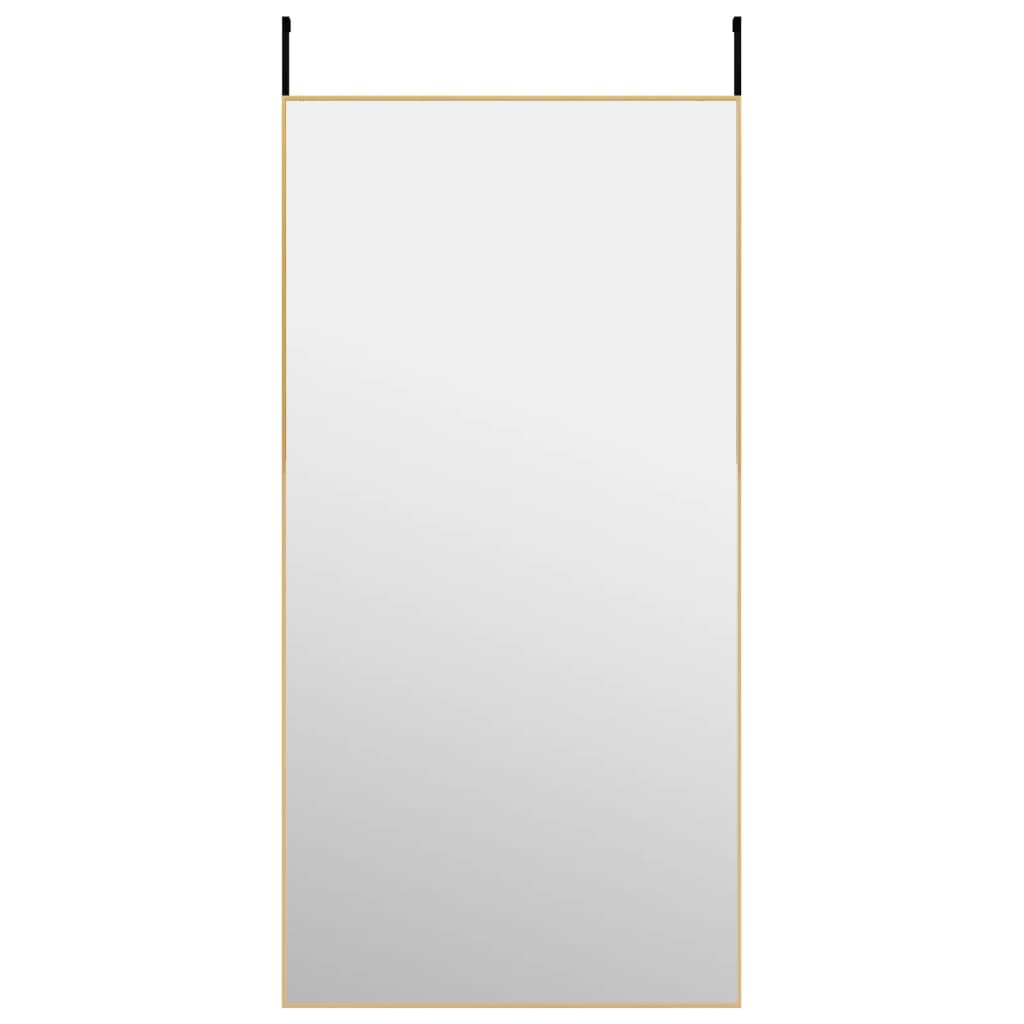 Deurspiegel 50x100 cm glas en aluminium goudkleurig - AllerleiShop