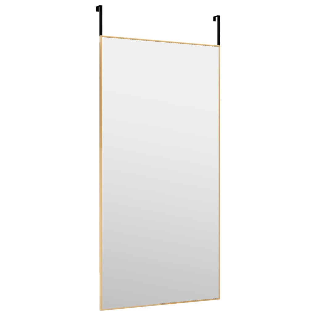 Deurspiegel 50x100 cm glas en aluminium goudkleurig - AllerleiShop