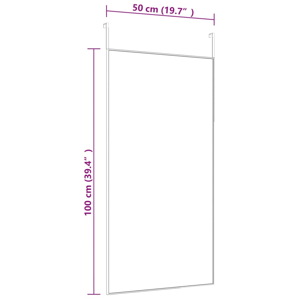 Deurspiegel 50x100 cm glas en aluminium goudkleurig - AllerleiShop