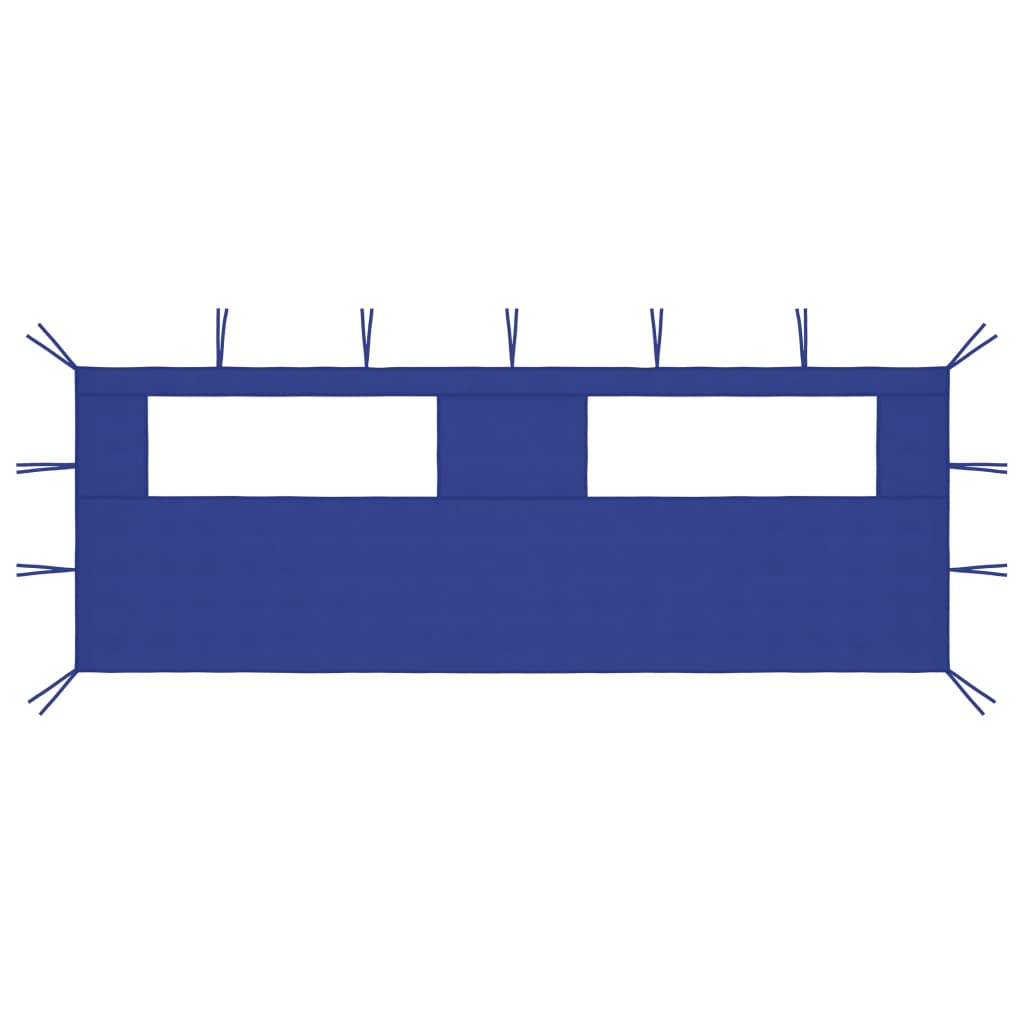 Prieelzijwand met ramen 6x2 m blauw - AllerleiShop