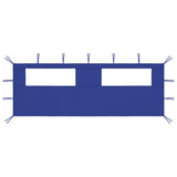 Prieelzijwand met ramen 6x2 m blauw - AllerleiShop