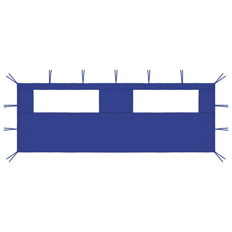 Prieelzijwand met ramen 6x2 m blauw - AllerleiShop