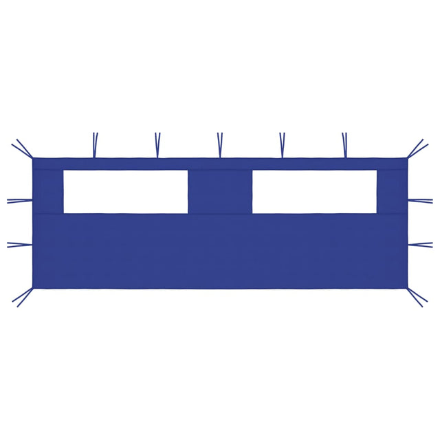 Prieelzijwand met ramen 6x2 m blauw - AllerleiShop