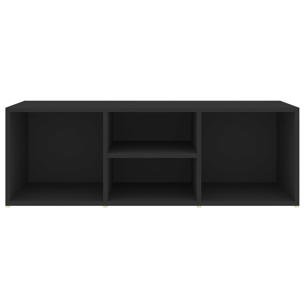 Schoenenopbergbank 105x35x35 cm bewerkt hout zwart - AllerleiShop