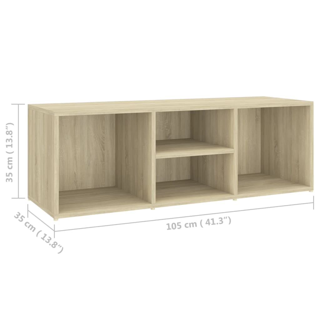 Schoenenopbergbank 105x35x35 cm bewerkt hout sonoma eikenkleur - AllerleiShop