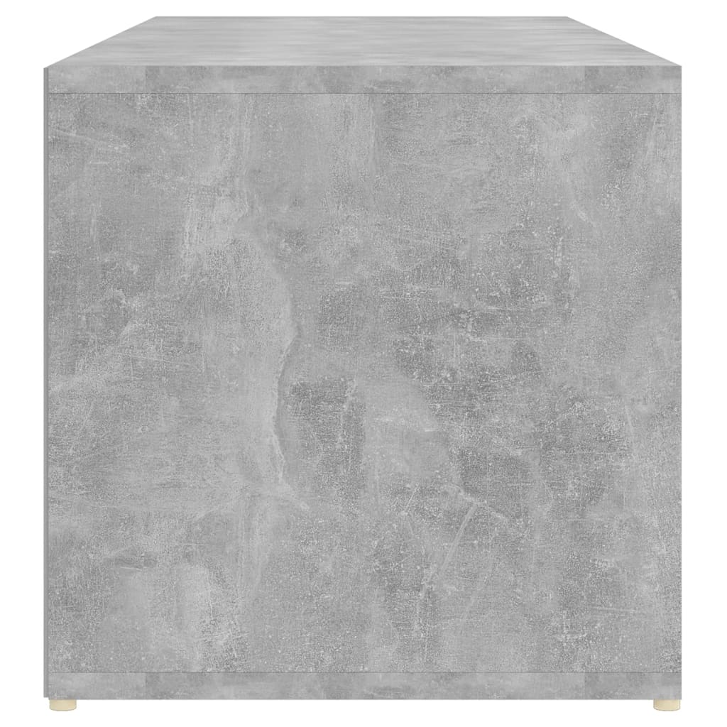 Schoenenopbergbank 105x35x35 cm bewerkt hout betongrijs - AllerleiShop