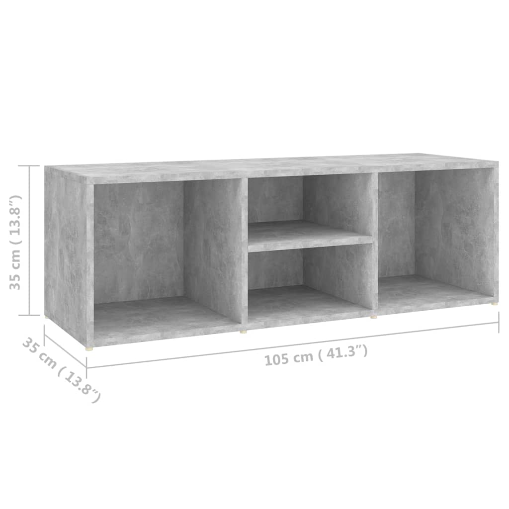 Schoenenopbergbank 105x35x35 cm bewerkt hout betongrijs - AllerleiShop