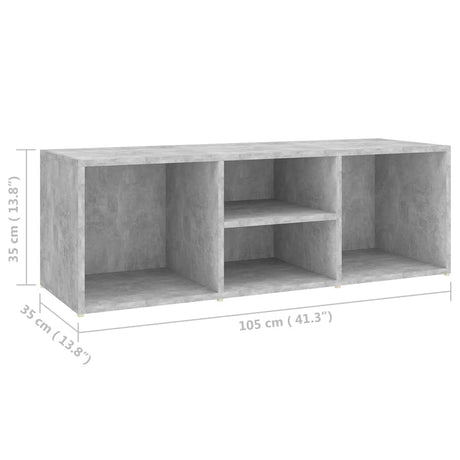 Schoenenopbergbank 105x35x35 cm bewerkt hout betongrijs - AllerleiShop