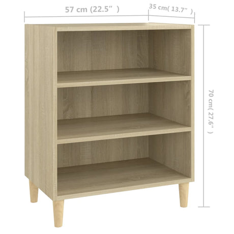 Dressoir 57x35x70 cm bewerkt hout sonoma eikenkleurig - AllerleiShop