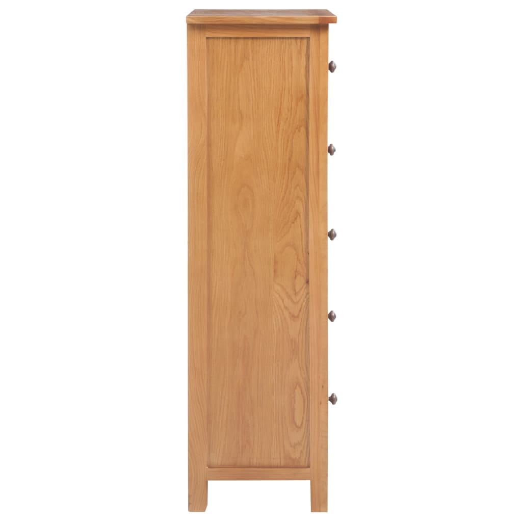 Ladekast hoog 45x32x110 cm massief eikenhout - AllerleiShop