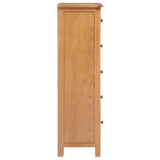 Ladekast hoog 45x32x110 cm massief eikenhout - AllerleiShop