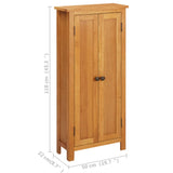 Opbergkast 50x22x110 cm massief eikenhout - AllerleiShop