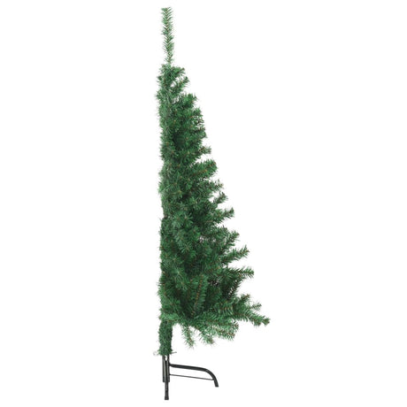 Kunstkerstboom met standaard half 120 cm PVC groen - AllerleiShop