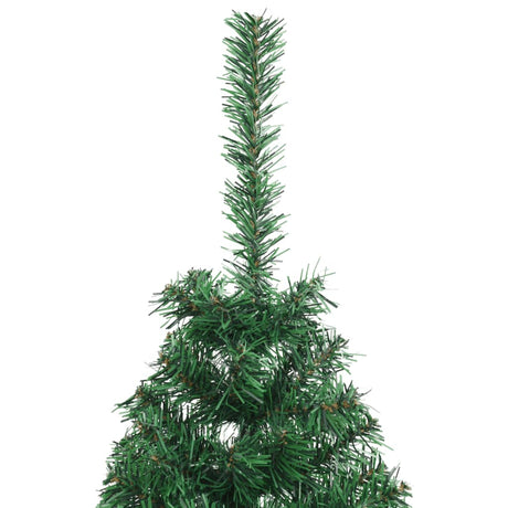 Kunstkerstboom met standaard half 120 cm PVC groen - AllerleiShop