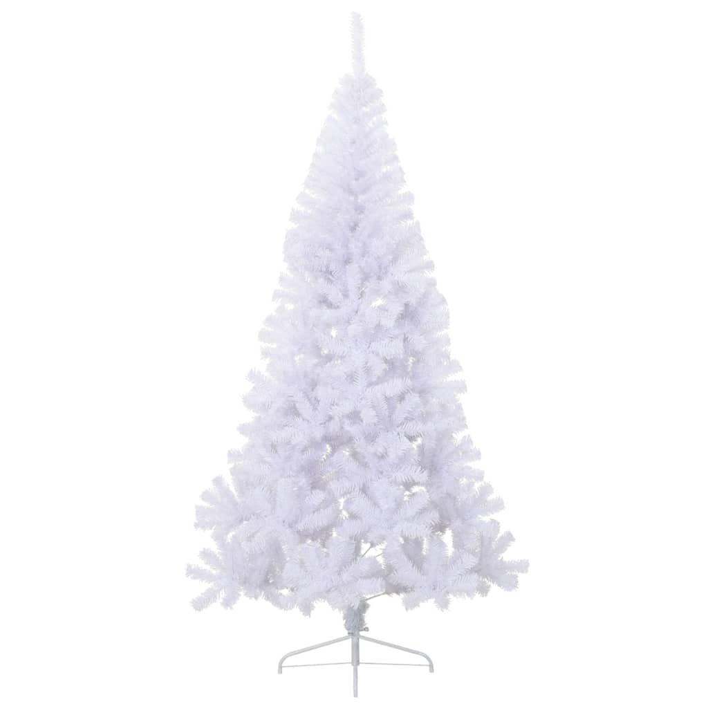 Kunstkerstboom met standaard half 240 cm PVC groen - AllerleiShop