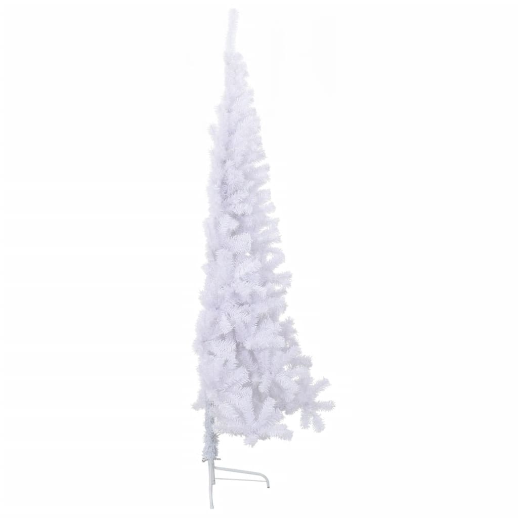 Kunstkerstboom met standaard half 240 cm PVC groen - AllerleiShop