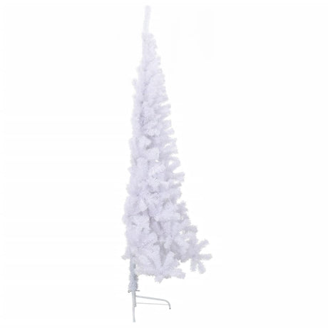 Kunstkerstboom met standaard half 240 cm PVC groen - AllerleiShop