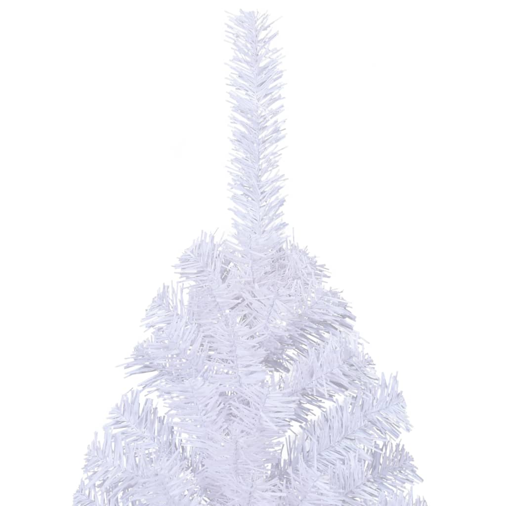 Kunstkerstboom met standaard half 240 cm PVC groen - AllerleiShop