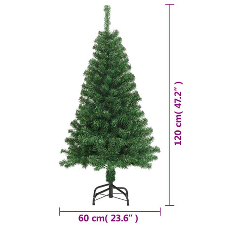 Kunstkerstboom met dikke takken 120 cm PVC groen - AllerleiShop