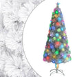 Kunstkerstboom met verlichting 210 cm glasvezel wit - AllerleiShop