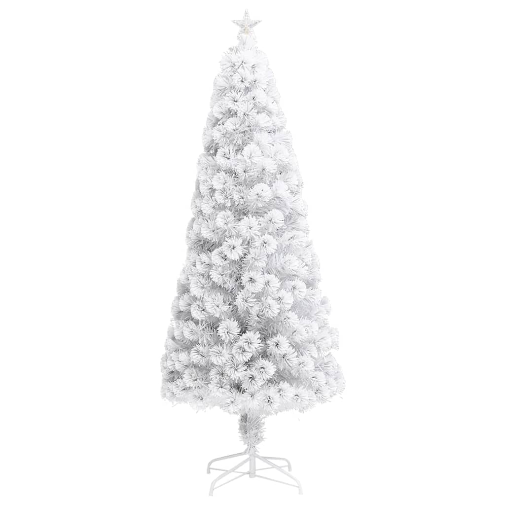 Kunstkerstboom met verlichting 240 cm glasvezel wit - AllerleiShop