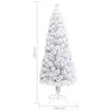 Kunstkerstboom met verlichting 240 cm glasvezel wit - AllerleiShop