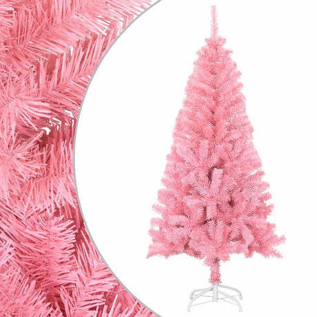 Kunstkerstboom met standaard 120 cm PVC roze - AllerleiShop