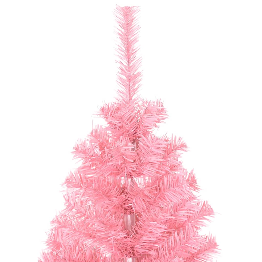 Kunstkerstboom met standaard 120 cm PVC roze - AllerleiShop