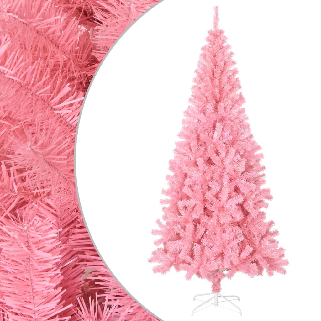 Kunstkerstboom met standaard 240 cm PVC roze - AllerleiShop