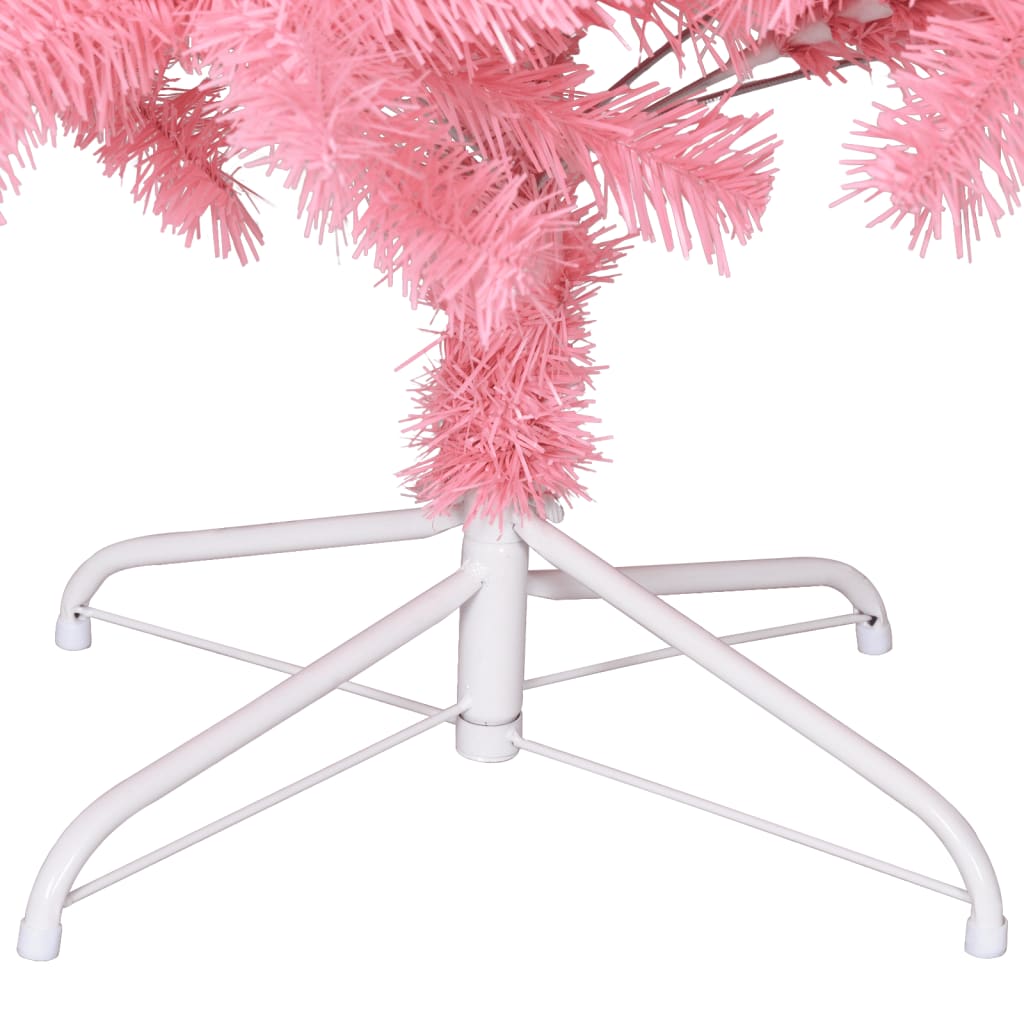 Kunstkerstboom met standaard 240 cm PVC roze - AllerleiShop