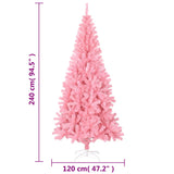 Kunstkerstboom met standaard 240 cm PVC roze - AllerleiShop