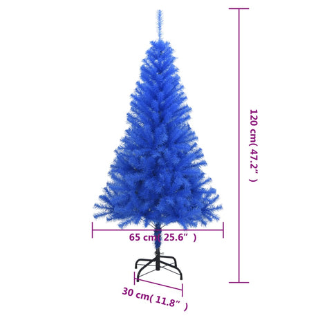 Kunstkerstboom met standaard 120 cm PVC blauw - AllerleiShop