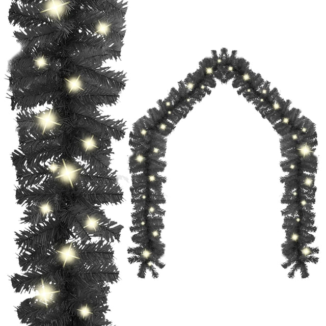 Kerstslinger met LED-lampjes 10 m zwart - AllerleiShop