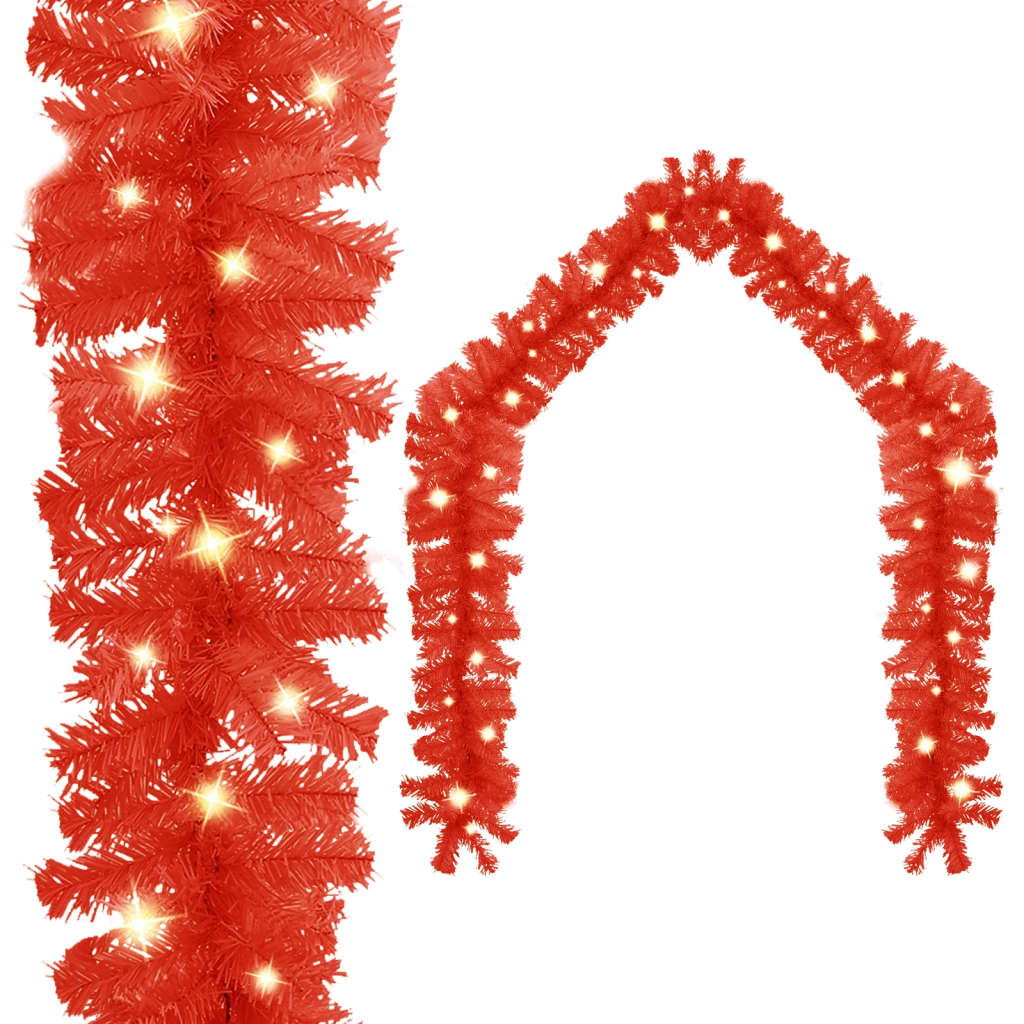 Kerstslinger met LED-lampjes 10 m rood - AllerleiShop