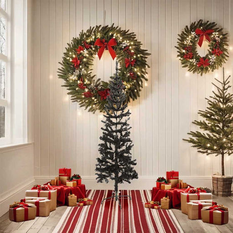 Kerstboom smal 150 cm zwart - AllerleiShop