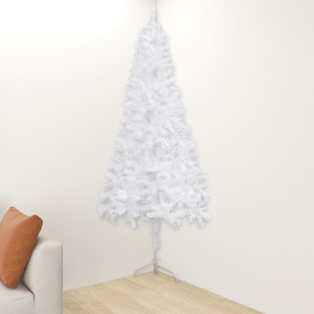 Kunstkerstboom hoek 150 cm PVC wit - AllerleiShop