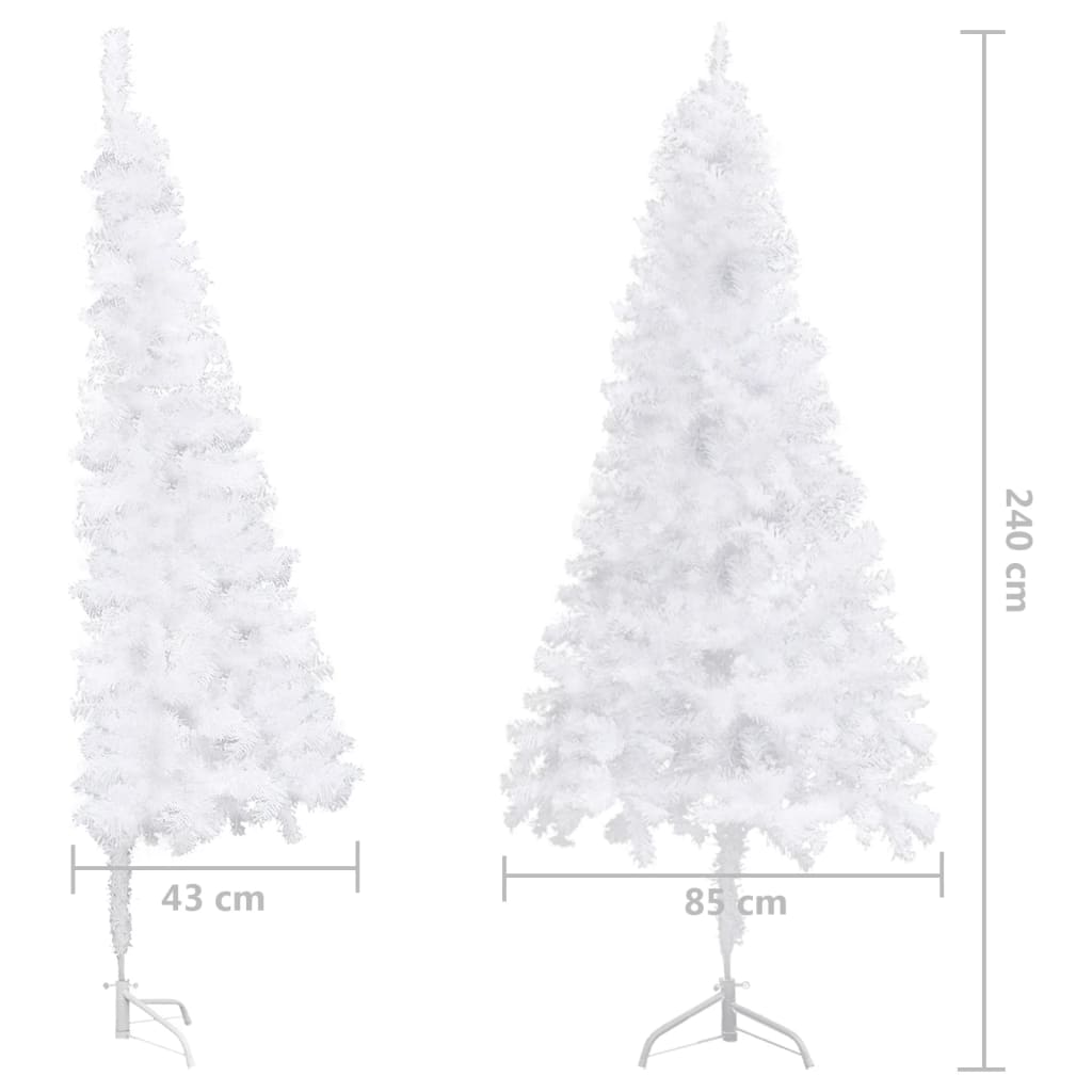 Kunstkerstboom hoek 240 cm PVC wit - AllerleiShop