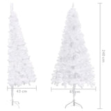 Kunstkerstboom hoek 240 cm PVC wit - AllerleiShop