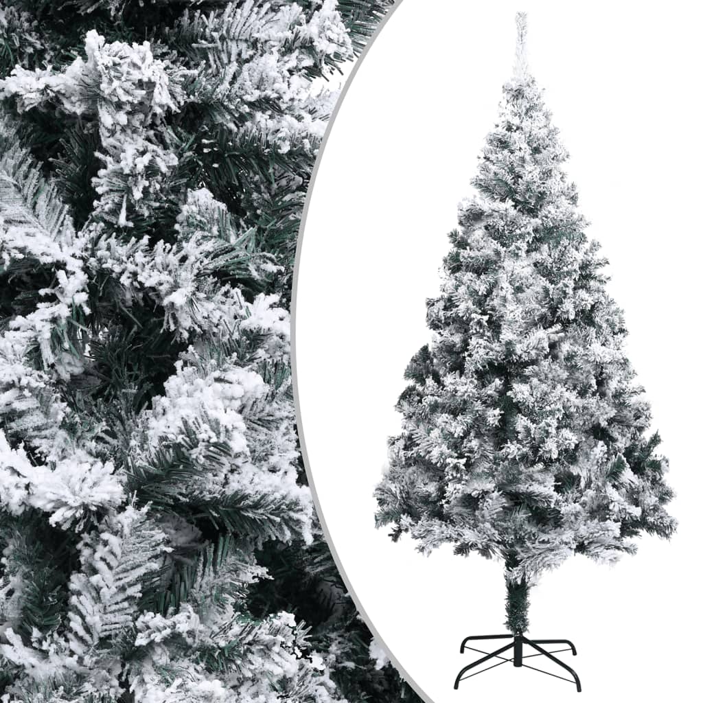 Kunstkerstboom met sneeuwvlokken 300 cm PVC groen - AllerleiShop