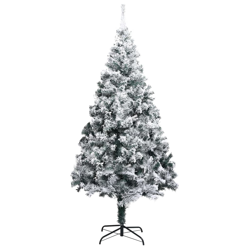 Kunstkerstboom met sneeuwvlokken 300 cm PVC groen - AllerleiShop