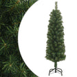 Kunstkerstboom met standaard smal 120 cm PVC groen - AllerleiShop