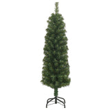 Kunstkerstboom met standaard smal 120 cm PVC groen - AllerleiShop