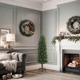 Kunstkerstboom met standaard smal 120 cm PVC groen - AllerleiShop