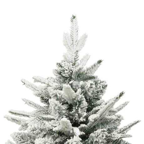 Kunstkerstboom met sneeuwvlokken 180 cm PVC en PE groen - AllerleiShop